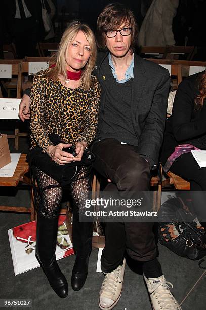 Musicians Kim Gordon and Thurston Moore of Sonic Youth attend the Rodarte Fall 2010 Fashion Show during Mercedes-Benz Fashion Week at 522 West 21st...