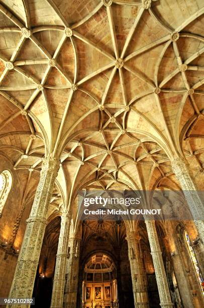 Mosteiro dos Jeronimos dans le quartier de Belem. A l'ouest de Lisbonne, dans le quartier de Belém, le monastère de Jéronimos , est un ensemble,...