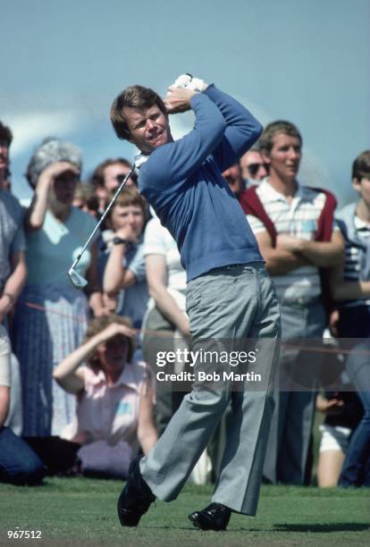 Tom Watson of the USA in action during the British Open played at Royal Troon in Scotland \ Mandatory Credit: Bob Martin /Allsport