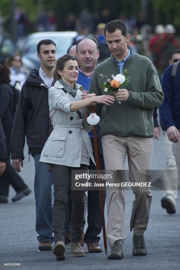 Felipe and Letizia visit the Cathedral of Santiago de Compostela.