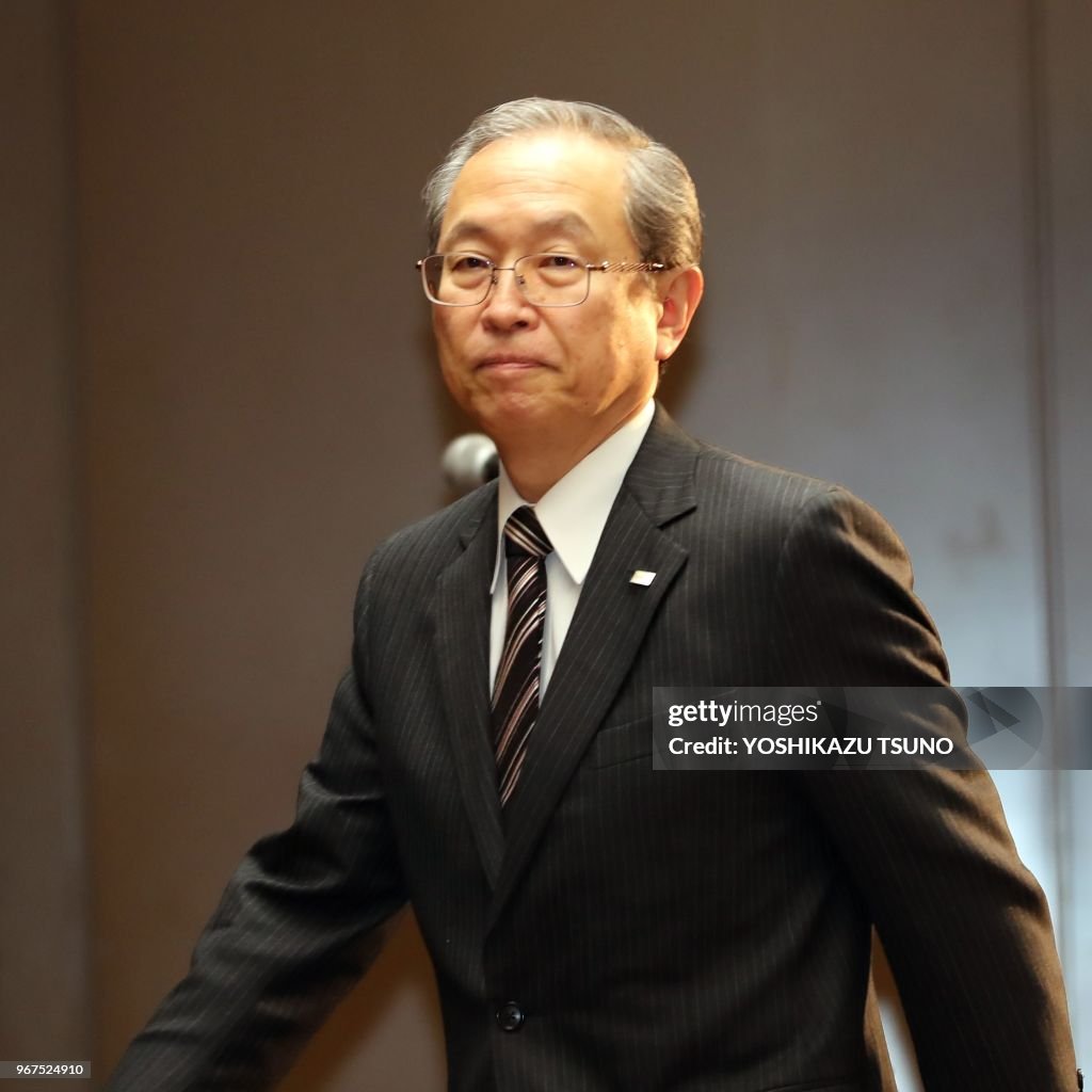 Conférence de presse du PDG de Toshiba, Satoshi Tsunakawa