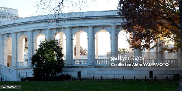 Arcades de l'amphithéâtre du mémorial du cimetière national d'Arlington, Virginie, Etats-Unis.