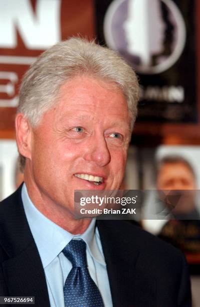 Former U.S. President Bill Clinton book signing in Harlem. Fans lined up hoping to spend a few minutes face time with their idol. Clinton's memoir...