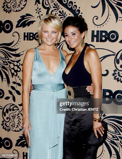 Malin Akerman and Emmanuelle Chriqui at the HBO POST EMMY Party held at the Pacific Design Center in Hollywood, California, United States.