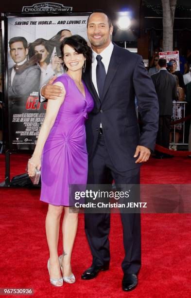 Westwood - Actress Carla Gugino and actor Dwayne Johnson at the World Premiere of "Get Smart" held at the Mann Village Theatre in Westwood,...