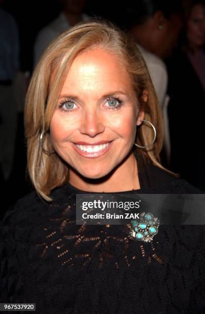 Kate Couric at the Carmen Marc Valvo fashion show during the Spring 2005 Olympus Fashion Week Bryant Park, New York City.