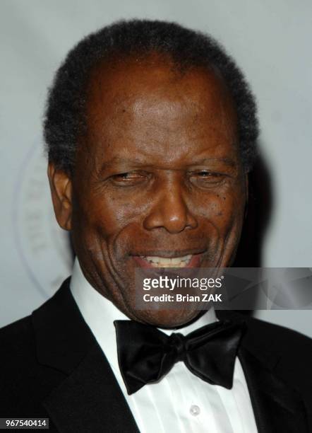 Sidney Poitier attends The Elie Wiesel Foundation for Humanity Award Dinner at the Waldorf-Astoria, New York City BRIAN ZAK.