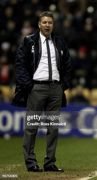 Darren Ferguson, manager of Preston during the Coca Cola Championship match between Derby County and Preston North End at Pride Park on February 16,...