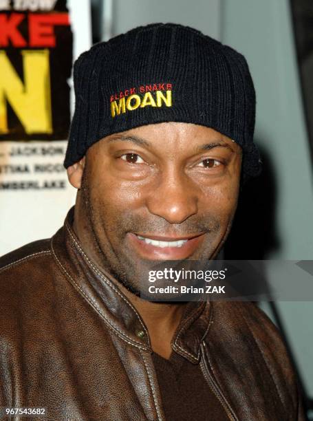 John Singleton arrives to the New York premiere of "Black Snake Moan" held at Chelsea West Cinemas, New York City BRIAN ZAK.