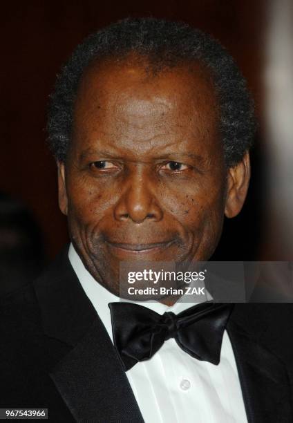 Sidney Poitier attends The Elie Wiesel Foundation for Humanity Award Dinner at the Waldorf-Astoria, New York City BRIAN ZAK.