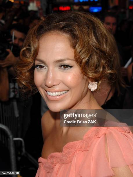 Jennifer Lopez arrives during the premiere of "El Cantante'" held at the AMC 25 Theatre in Times Square, New York City BRIAN ZAK.