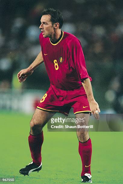 Bart Goor of Belgium in action during the FIFA 2002 World Cup Qualifier against Scotland played at the Stade Roi Baudouin in Brussels, Belgium....
