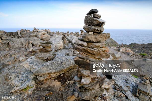 Cairns du cap de Creus, Costa Brava en Espagne.