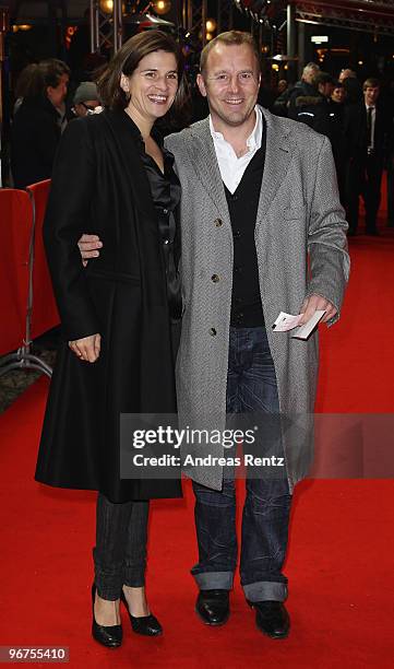 Actor Heino Ferch and his wife Marie-Jeanette Ferch attend the 'Boxhagener Platz' - Premiere during day six of the 60th Berlin International Film...