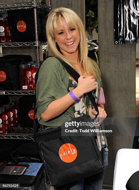 Personality poses at the Kari Feinstein Golden Globes Style Lounge at Zune LA on January 15, 2010 in Los Angeles, California.