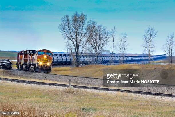 Le train est le meilleur moyen d'évacuer le pétrole brut du bassin de Williston vers les raffineries, il sert également à acheminer les énormes...