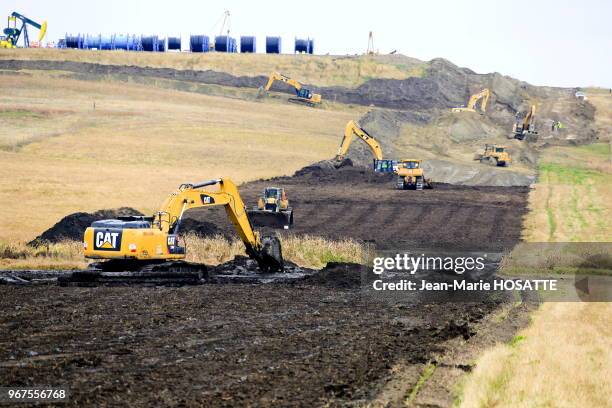 Des milliers de kilomètres de pipeline sont construits dans la grande prairie entre les gisements de Williston et les raffineries, 22 octobre 2013,...