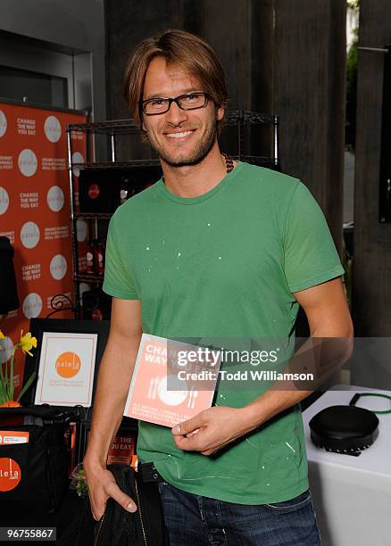 Actor Johann Urb poses at the Kari Feinstein Golden Globes Style Lounge at Zune LA on January 15, 2010 in Los Angeles, California.