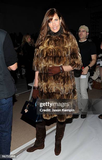 Model Carol Alt attends the Dennis Basso Fall 2010 Fashion Show during Mercedes-Benz Fashion Week at The Promenade at Bryant Park on February 16,...