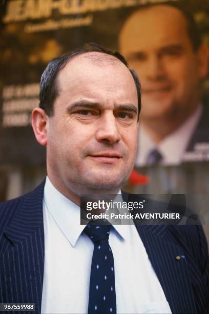 Jean-Claude Abrioux lors des éléctions législatives à Aulnay-sous-Bois le 18 octobre 1983, France.