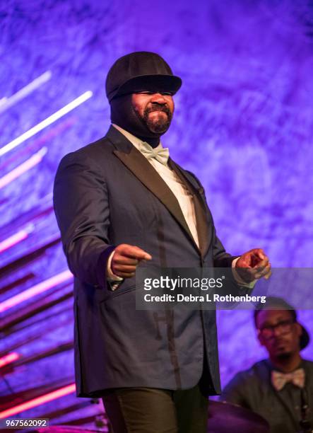 Gregory Porter performs during the Blue Note Jazz Festival at Sony Hall on June 4, 2018 in New York City.