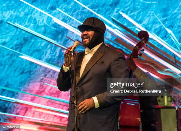 Gregory Porter performs during the Blue Note Jazz Festival at Sony Hall on June 4, 2018 in New York City.