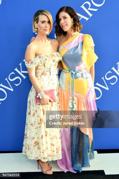 Sarah Paulson and Irene Neuwirth attend the 2018 CFDA Fashion Awards at Brooklyn Museum on June 4, 2018 in New York City.