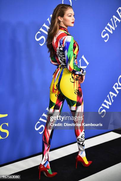 Gigi Hadid attends the 2018 CFDA Fashion Awards at Brooklyn Museum on June 4, 2018 in New York City.