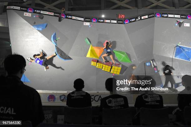 General view on day two of the IFSC World Cup Hachioji at Esforta Arena Hachioji on June 3, 2018 in Hachioji, Tokyo, Japan.