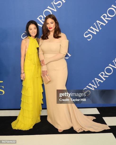 Vera Wang and Ashley Graham attend the 2018 CFDA Awards at Brooklyn Museum on June 4, 2018 in New York City.