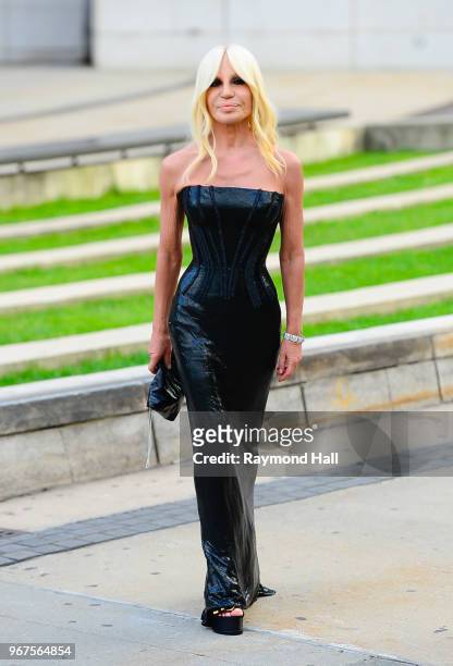 Donatella Versace is seen in brooklynon June 4, 2018 in New York City.