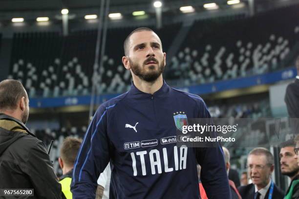 Leonardo Bonucci before the friendly football match between Italy and Holland at Allianz Stadium on June 04, 2018 in Turin, Italy. Final result: 1-1