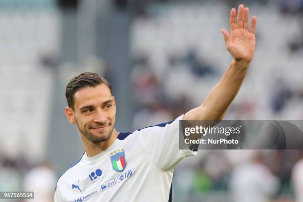 Mattia De Sciglio before the friendly football match between Italy and Holland at Allianz Stadium on June 04, 2018 in Turin, Italy. Final result: 1-1