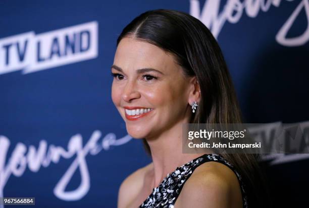 Sutton Foster attends "Younger" season 5 premiere party at Cecconi's Dumbo on June 4, 2018 in Brooklyn, New York.