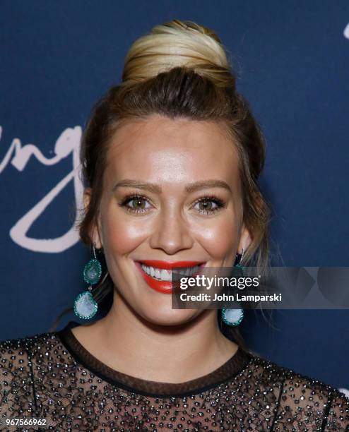 Hilary Duff attends "Younger" season 5 premiere party at Cecconi's Dumbo on June 4, 2018 in Brooklyn, New York.