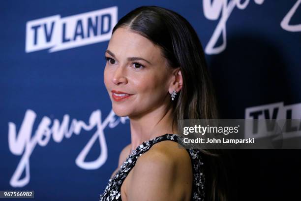 Sutton Foster attends "Younger" season 5 premiere party at Cecconi's Dumbo on June 4, 2018 in Brooklyn, New York.