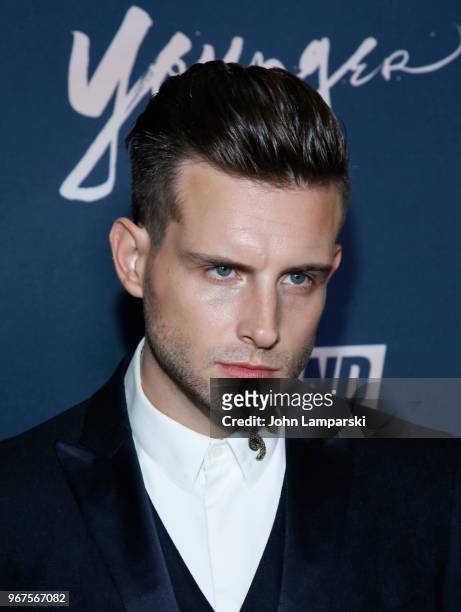 Nico Tortorella attends "Younger" season 5 premiere party at Cecconi's Dumbo on June 4, 2018 in Brooklyn, New York.