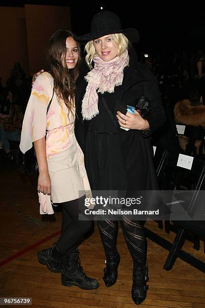 Photographer/actress Amanda de Cadenet and daughter Atlanta Taylor attend the Marc by Marc Jacobs Fall 2010 Fashion Show during Mercedes-Benz Fashion...