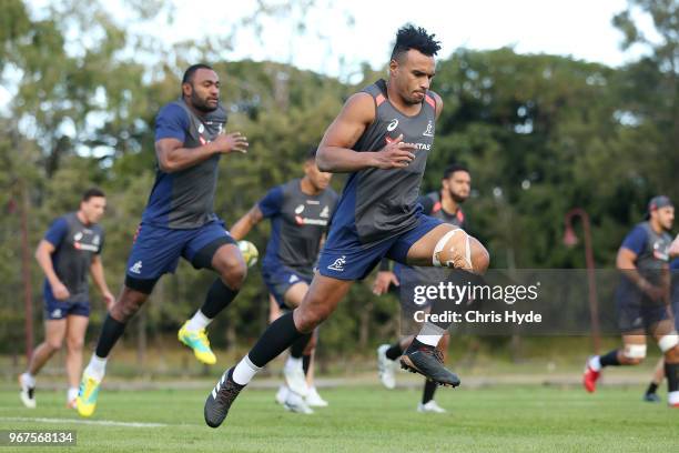 Will Genia during an Australian Wallabies training session at Ballymore Stadium on June 5, 2018 in Brisbane, Australia.