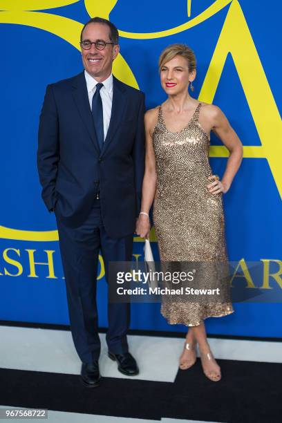 Jerry Seinfeld and Jessica Seinfeld attend the 2018 CFDA Fashion Awards at Brooklyn Museum on June 4, 2018 in New York City.