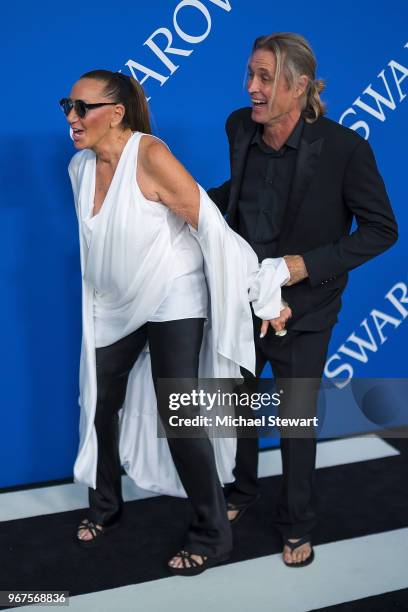 Donna Karan and Russell James attend the 2018 CFDA Fashion Awards at Brooklyn Museum on June 4, 2018 in New York City.