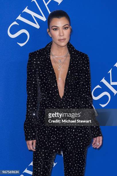 Kourtney Kardashian attends the 2018 CFDA Fashion Awards at Brooklyn Museum on June 4, 2018 in New York City.