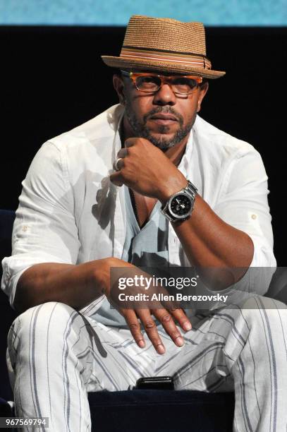 Actor Rockmond Dunbar speaks at the FYC Panel for Fox's "9-1-1" at Saban Media Center on June 4, 2018 in North Hollywood, California.