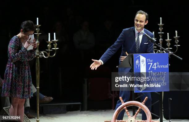 Lea Salonga and Harry Hadden-Paton during the 74th Annual Theatre World Awards at Circle in the Square on June 4, 2018 in New York City.