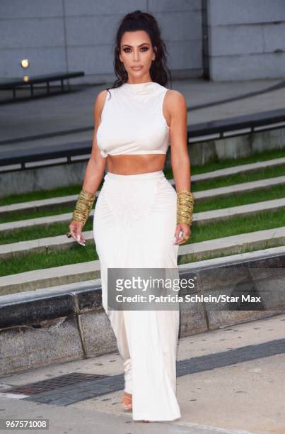 Kim Kardashian is seen on June 4, 2018 at the 2018 CFDA Fashion Awards in New York City.
