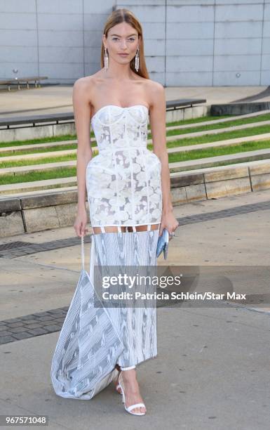 Martha Hunt is seen on June 4, 2018 at the 2018 CFDA Fashion Awards in New York City.