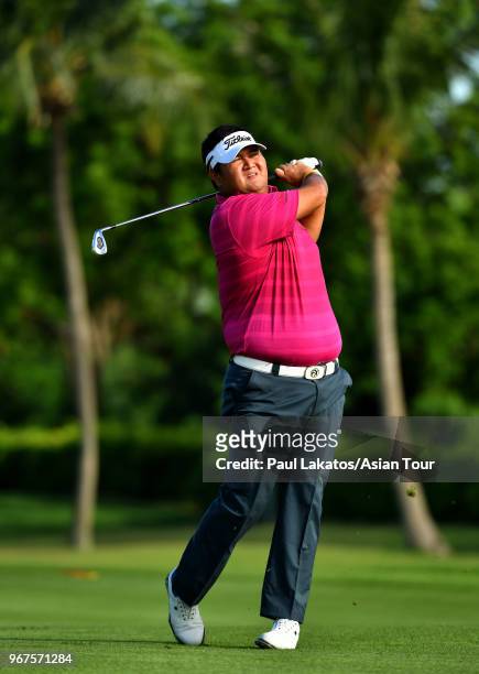 Prom Meesawat of Thailand during the practice round of the Thailand Open at Thai Country Club on June 5, 2018 in Chachoengsao, Thailand.