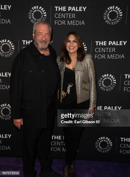 Creator/Executive Producer Dick Wolf and Executive Producer Mariska Hargitay attend The Paley Center For Media Presents: Creating Great Characters:...