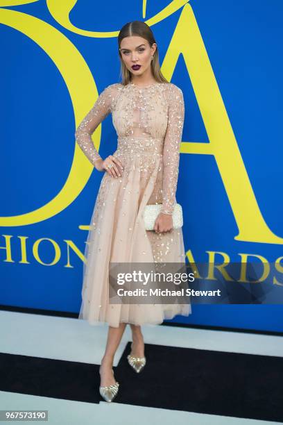 Josephine Skriver attends the 2018 CFDA Fashion Awards at Brooklyn Museum on June 4, 2018 in New York City.