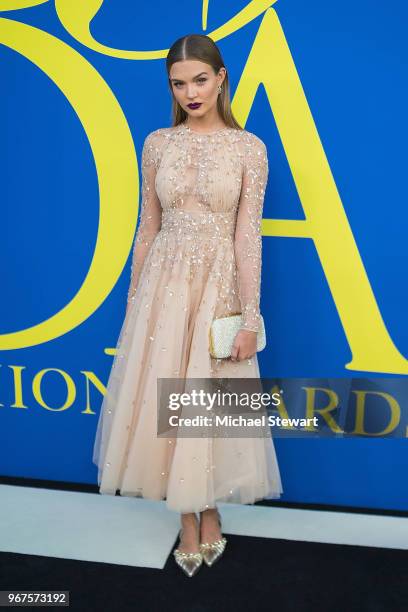 Josephine Skriver attends the 2018 CFDA Fashion Awards at Brooklyn Museum on June 4, 2018 in New York City.